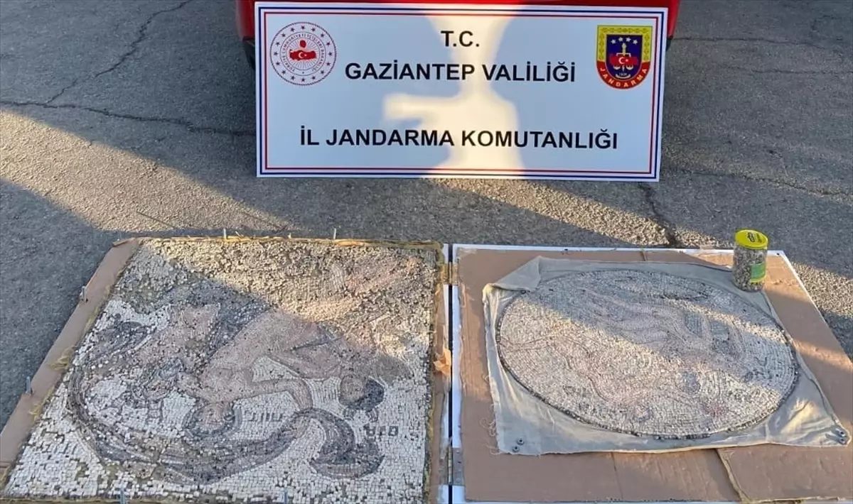 Gaziantep’te 2 Tarihi Mozaik Ele Geçirildi